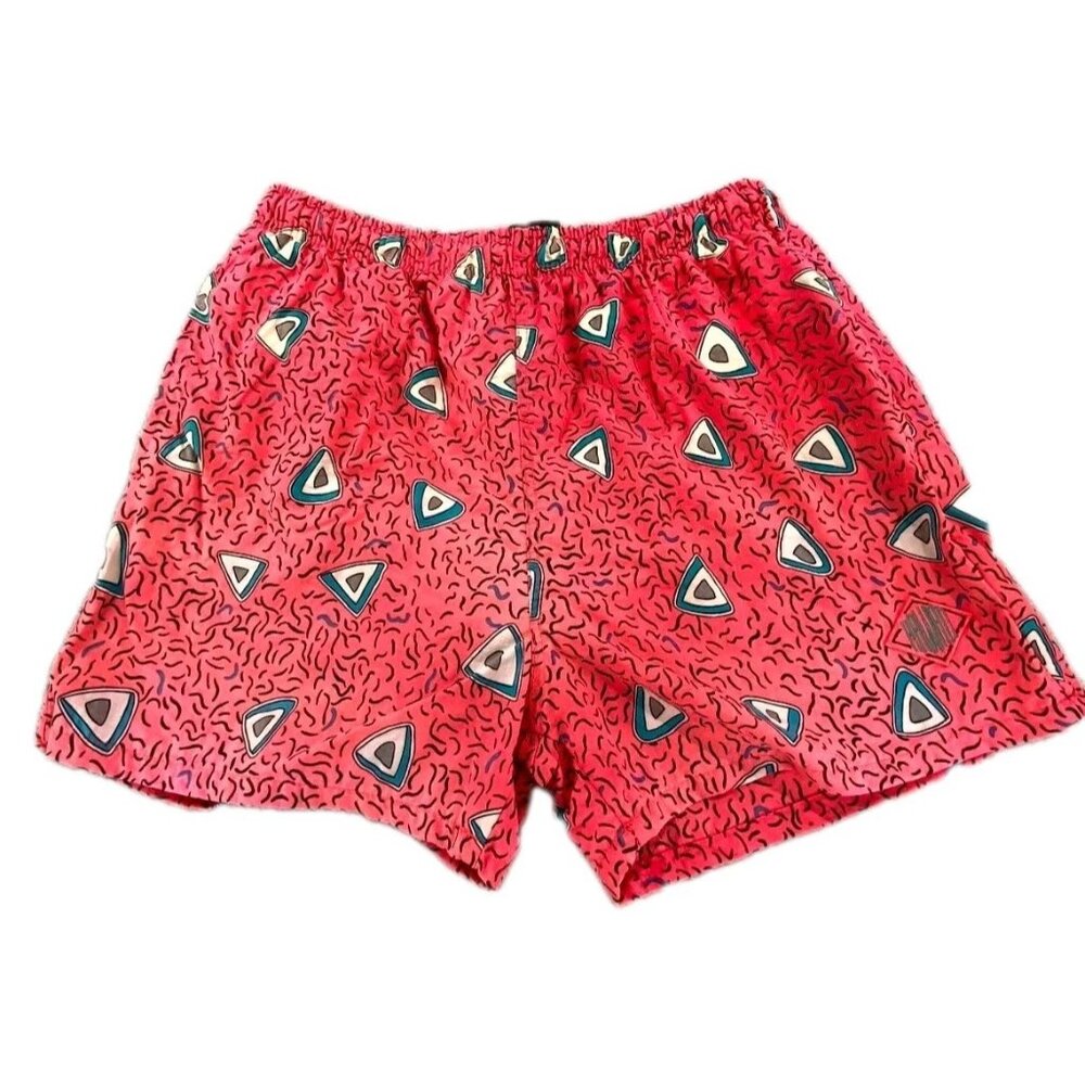 Hawaiian Reserve Collection Board Shorts Mens Medium Red Insect Print Mesh Lined